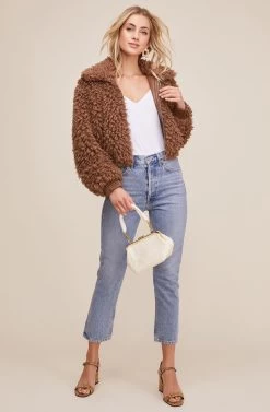 Phoenix Jacket -Chic Outfit Shop ACT13738 MOCHA 1