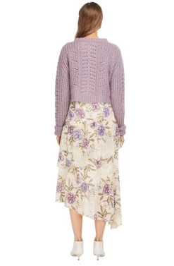 Georgia Cable Knit Sweater 13 Georgia Cable Knit Sweater -Chic Outfit Shop ACT13892 LILAC 03