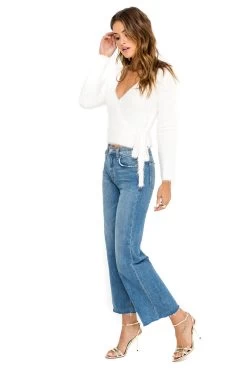 Wrap Front Fuzzy Sweater 18 Wrap Front Fuzzy Sweater -Chic Outfit Shop ACT15013 CREAM 02