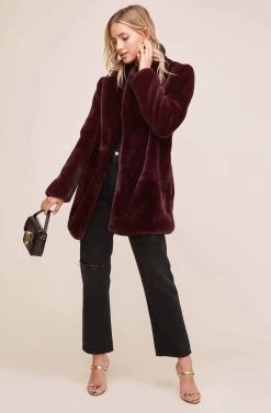 Cleo Coat -Chic Outfit Shop ACT15125 PLUM 2
