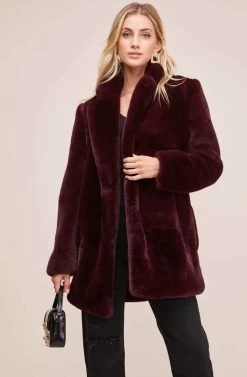 Cleo Coat -Chic Outfit Shop ACT15125 PLUM 3