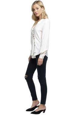 Cross Over Blouse 8 Cross Over Blouse -Chic Outfit Shop ACT15208 CREAM 02