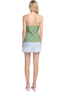 Landon Striped Wrap Tank Top -Chic Outfit Shop ACT15285B EMERALD STRIPE 3 39e2a001 9df8 44c0 ae7c f8bc196f6deb