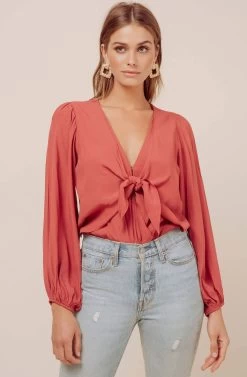 Cory Long Sleeve Bodysuit -Chic Outfit Shop ACT15310L RASPBERRY 4