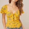 Karla Floral Top -Chic Outfit Shop ACT15311 MARIGOLD MULTI FLORAL 2 2 A