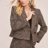 Manhattan Blazer -Chic Outfit Shop ACT15501 HAZELNUT HOUNDSTOOTH 2