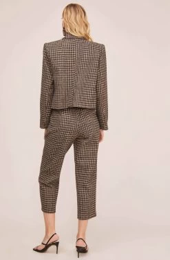 Manhattan Blazer 11 Manhattan Blazer -Chic Outfit Shop ACT15501 HAZELNUT HOUNDSTOOTH 5