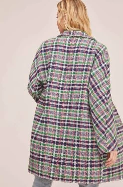Keller Plaid Coat 13 Keller Plaid Coat -Chic Outfit Shop ACT15537B GREEN NAVY MULTI PLAID 6