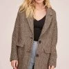 Keller Coat -Chic Outfit Shop ACT15537 TAUPE CHEVRON MULTI 3