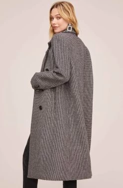 Vernon Houndstooth Coat 11 Vernon Houndstooth Coat -Chic Outfit Shop ACT15538B BLACK WHITE HOUNDSTOOTH 6