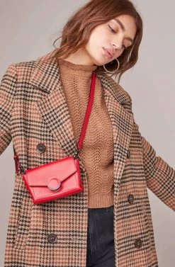 Vernon Plaid Coat -Chic Outfit Shop ACT15538 CHESTNUT PLAID 4A