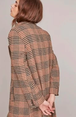 Vernon Plaid Coat -Chic Outfit Shop ACT15538 CHESTNUT PLAID 6A