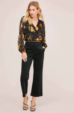 Shanley Floral Print Top -Chic Outfit Shop ACT15577 ORANGE BLOSSOM FLORAL 1