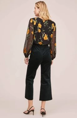 Shanley Floral Print Top -Chic Outfit Shop ACT15577 ORANGE BLOSSOM FLORAL 4