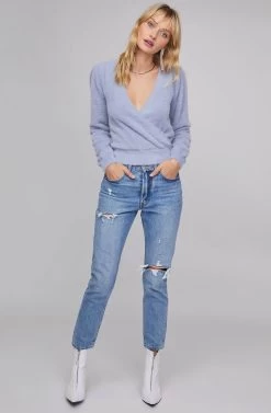 Sheresa Wrap Sweater -Chic Outfit Shop ACT15603 SOFT BLUE 1 d98c6691 d3dd 42b2 bad3 a67195fcf2f5
