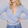 Sheresa Wrap Sweater -Chic Outfit Shop ACT15603 SOFT BLUE 2 025440eb 6c41 480b ba68 a7b5c9200602