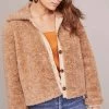 Teddi Jacket 1 Teddi Jacket -Chic Outfit Shop ACT15608 CARAMEL 3A