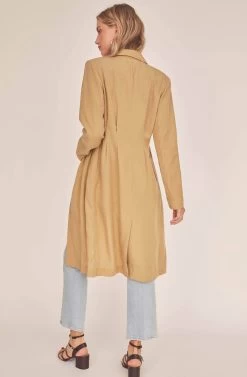 Reede Long Jacket -Chic Outfit Shop ACT15805 KHAKI 5A