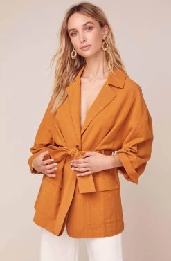 Gemini Jacket -Chic Outfit Shop ACT15827 CARAMEL 3