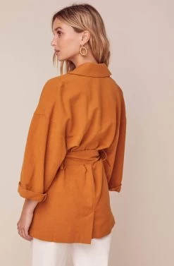 Gemini Jacket -Chic Outfit Shop ACT15827 CARAMEL 5