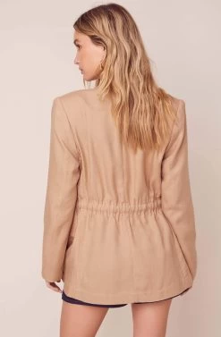 Forte Khaki Jacket -Chic Outfit Shop ACT15862 KHAKI 5