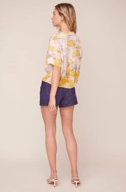 Juneau Tie Dye Top -Chic Outfit Shop ACT15908 LEMON PINK TIE DYE 3