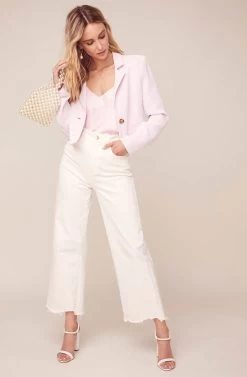 Karma Cropped Blazer -Chic Outfit Shop ACT15930 STRAWBERRY PARFAIT 1