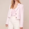 Karma Cropped Blazer -Chic Outfit Shop ACT15930 STRAWBERRY PARFAIT 3