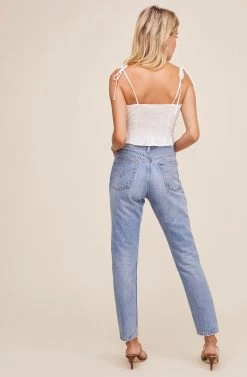 Maiken Lace Trim Top -Chic Outfit Shop ACT16011 WHITE 3