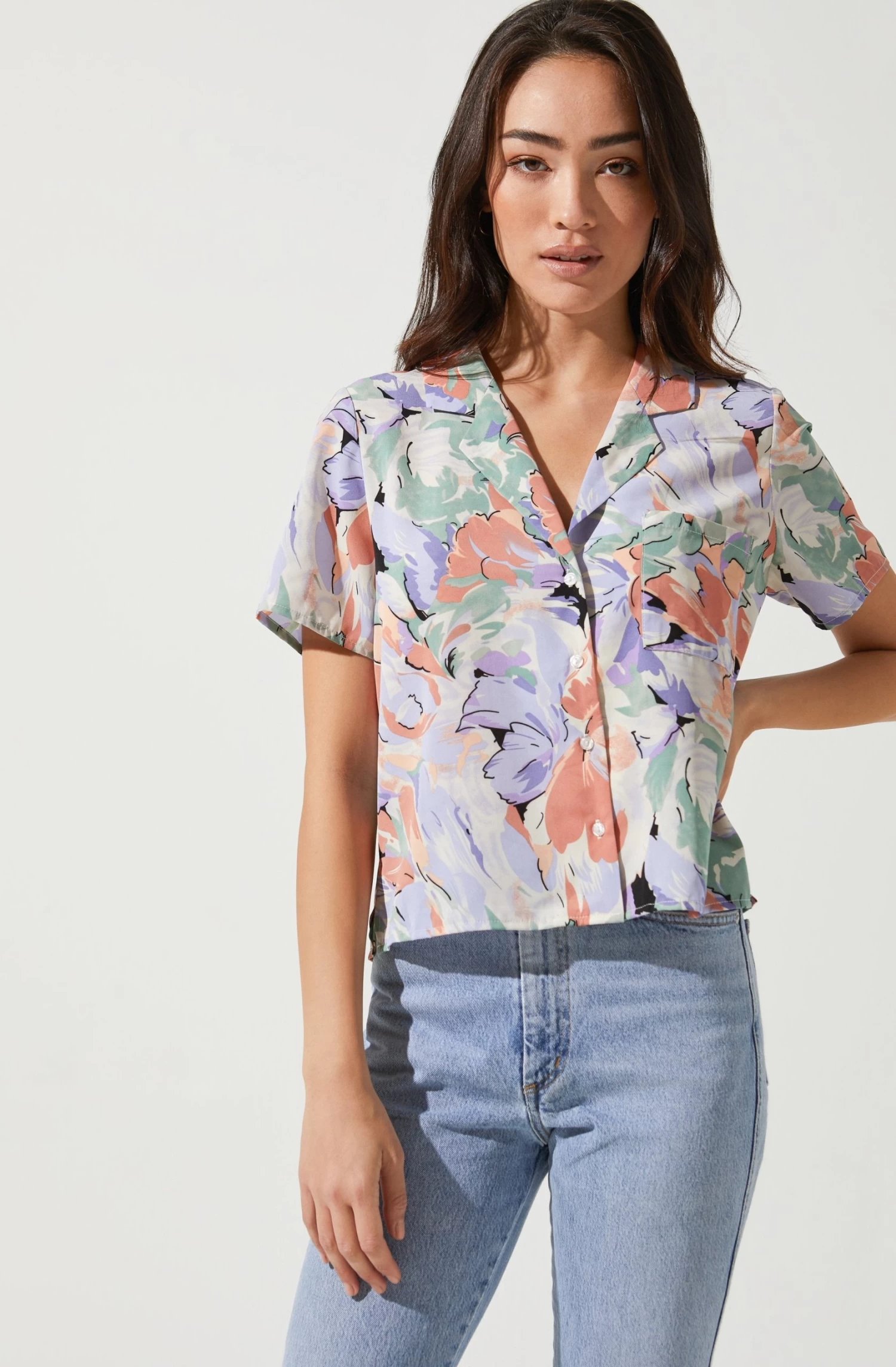 Tourist Floral Button Down Top 4 Tourist Floral Button Down Top - Image 2