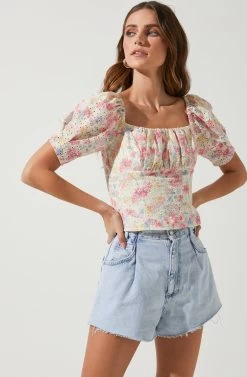 Bondi Floral Eyelet Top