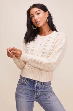 Tina Pom Pom Sweater 41 Tina Pom Pom Sweater -Chic Outfit Shop ACT16146 CREAM 5