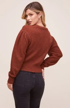 Samantha Sweater 19 Samantha Sweater -Chic Outfit Shop ACT16194 DARK NUTMEG 4