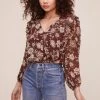 Odette Floral Bodysuit 1 Odette Floral Bodysuit -Chic Outfit Shop ACT16220 CINNAMON MULTI FLORAL 3