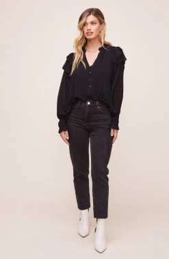 Rashida Top -Chic Outfit Shop ACT16240VG BLACK 1