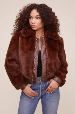 Patricia Jacket -Chic Outfit Shop ACT16263 CHOCOLATE 2