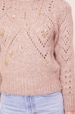 Emma Puff Sleeve Sweater -Chic Outfit Shop ACT16279 LATTE 3