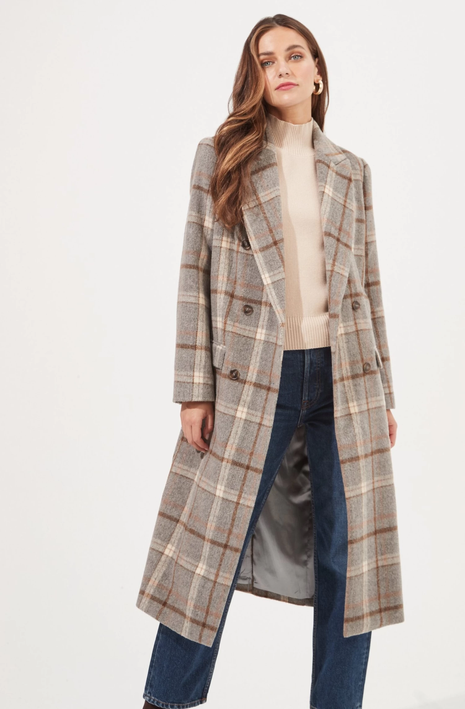 Raquel Plaid Double Breasted Coat 3 Raquel Plaid Double Breasted Coat