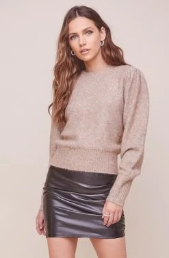Dorothy Puff Sleeve Sweater 16 Dorothy Puff Sleeve Sweater -Chic Outfit Shop ACT16404 CHAMPAGNE 1