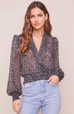 So Exotic Animal Print Long Sleeve Top