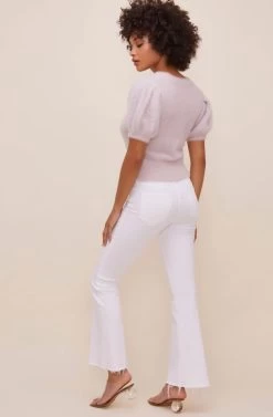 Alba Puff Sleeve Cardigan -Chic Outfit Shop ACT16475 LIGHTMAUVE 5