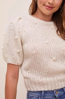 Giana Pearl Embellished Sweater 14 Giana Pearl Embellished Sweater -Chic Outfit Shop ACT16516 NATURAL 4