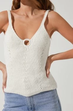 Bevelyn Sweater Tank -Chic Outfit Shop ACT16526B NATURAL 3