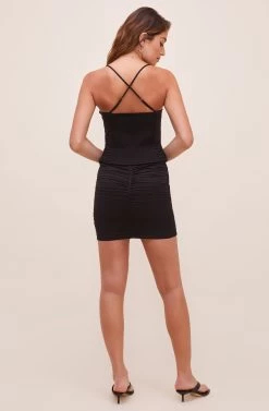 Helma Pleated Top -Chic Outfit Shop ACT16545 BLACK 3