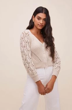 Angelica Pointelle Knit Cardigan