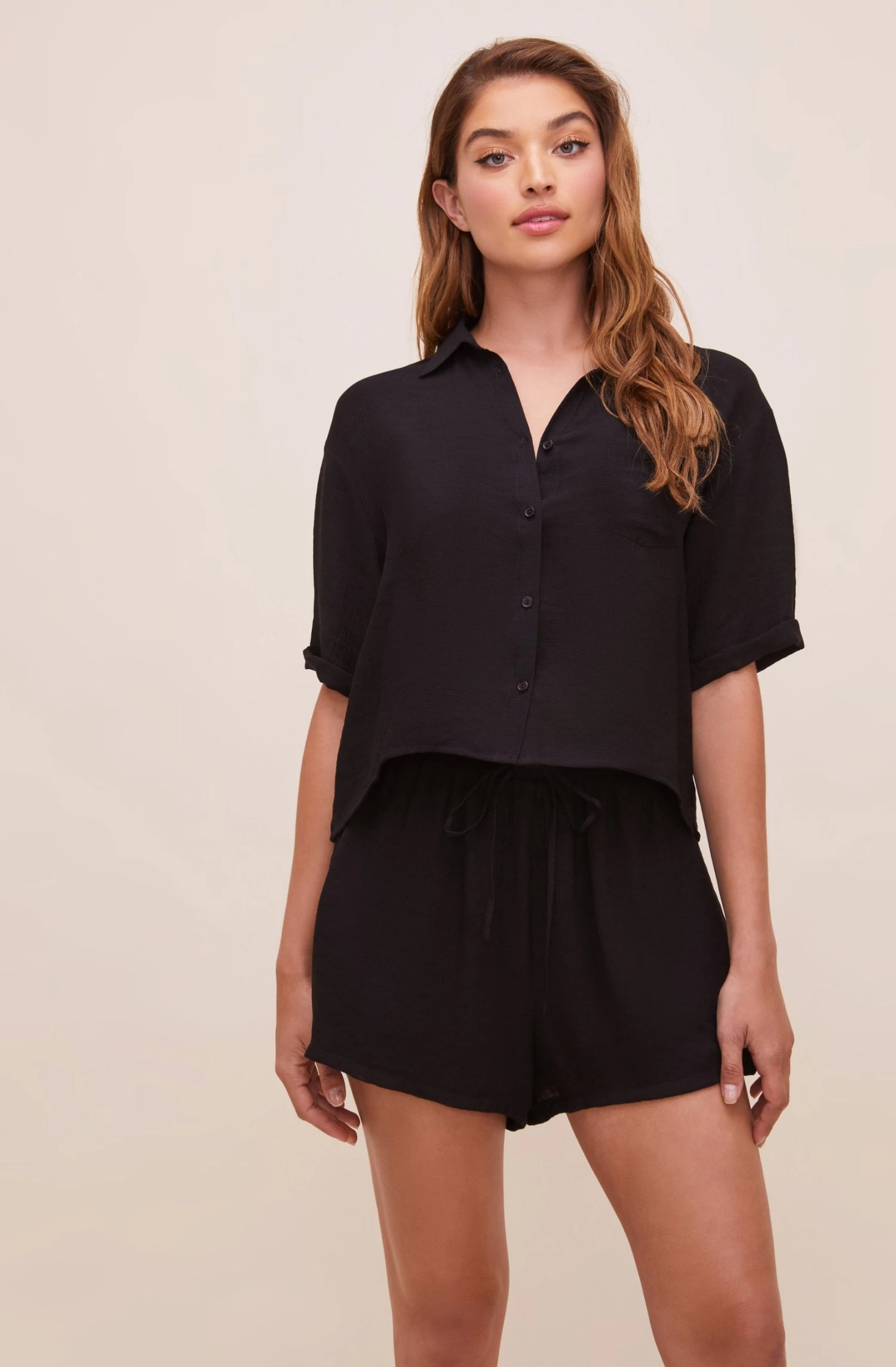 Chrysanthe Short Sleeve Button Up Top 8 Chrysanthe Short Sleeve Button Up Top - Image 6