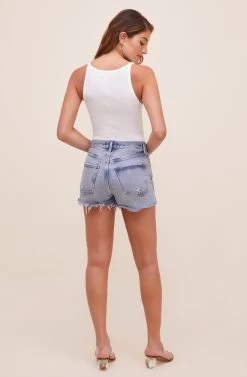 Denisse Ribbed Knit Bodysuit -Chic Outfit Shop ACT16588 WHITE 7