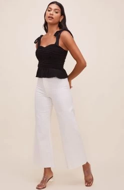 Duffy Sweetheart Neck Top -Chic Outfit Shop ACT16591 BLACK 2