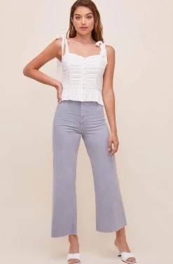 Duffy Sweetheart Neck Top -Chic Outfit Shop ACT16591 OFFWHITE 1