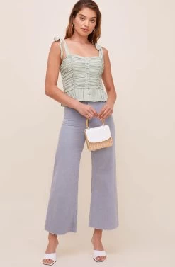 Duffy Sweetheart Neck Top -Chic Outfit Shop ACT16591 SAGE 1